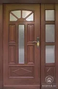 Тамбурная дверь с боковой и верхней вставкой-73